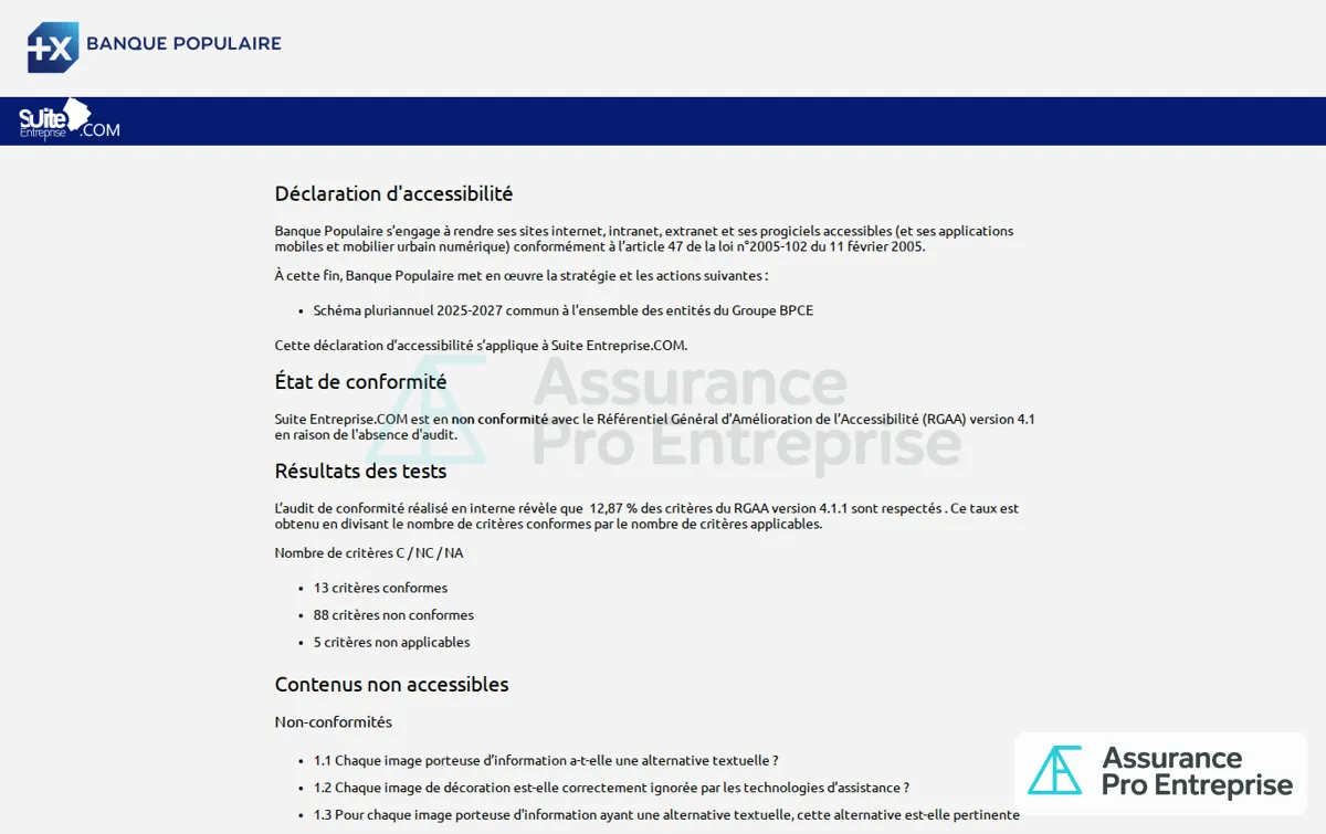 Capture : page du site officiel